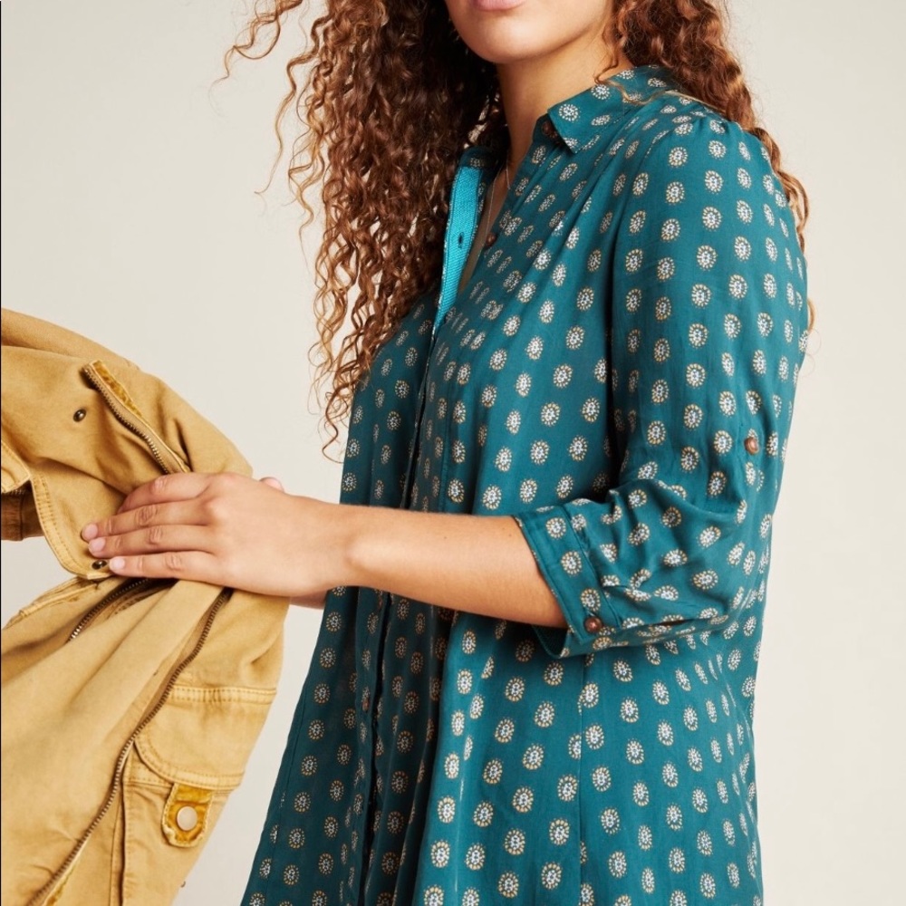 Anthropologie Maeve Monika Buttondown Tunic XXS P